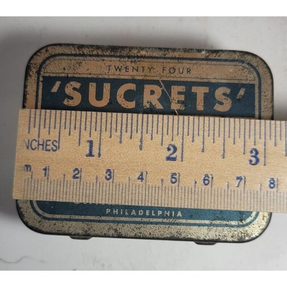 Vintage 1950/60s Sucrets Antiseptic Throat Lozenges Tin - Empty - Picture 4 of 6